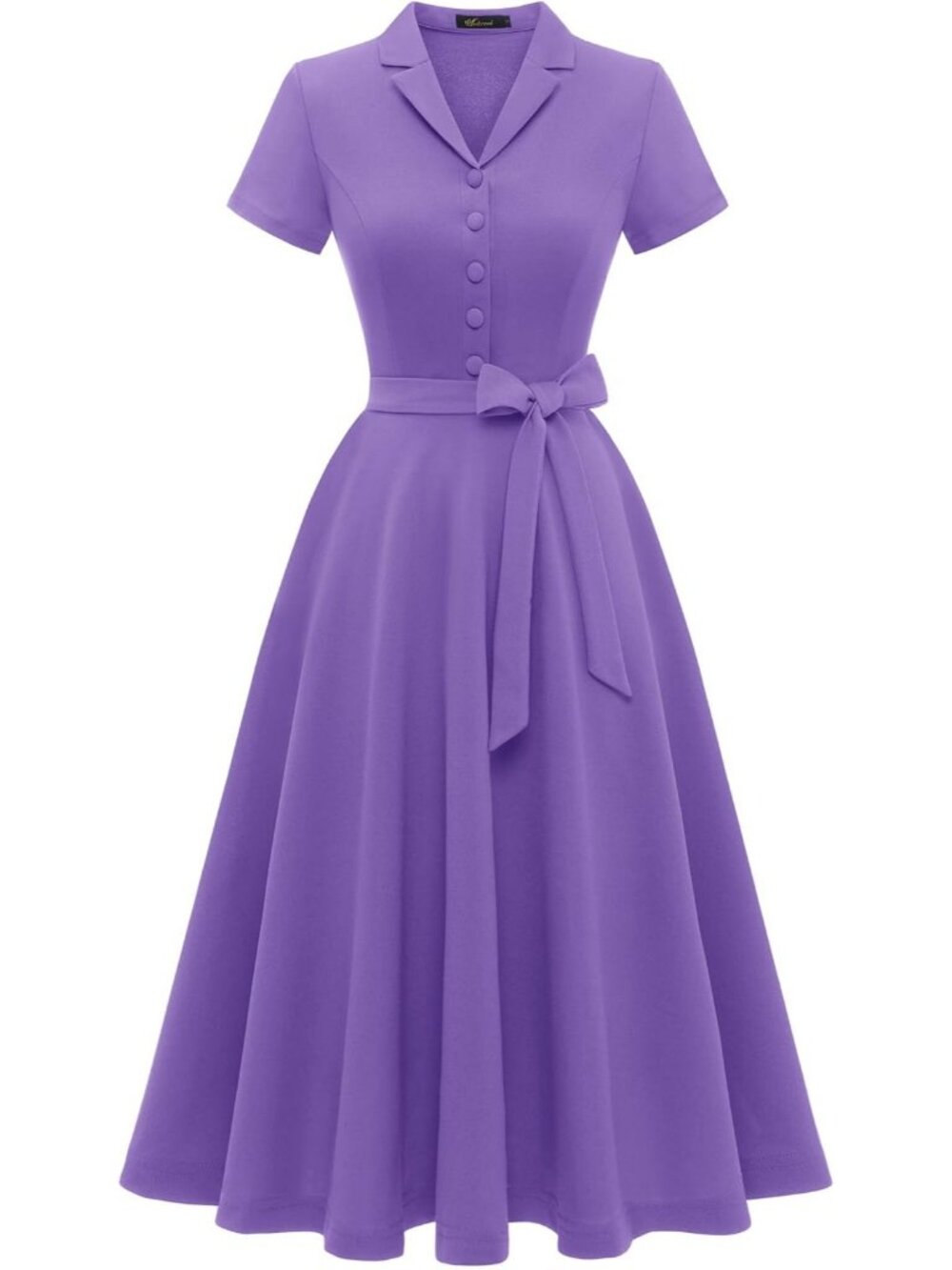 Wedtrend Women's Short Sleeve Cocktail Party Dress Work Church Dress -Lavender